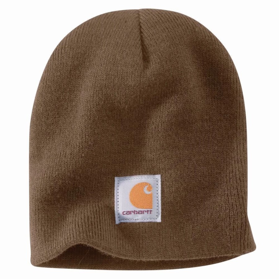 Accessories * | Carhartt' Men'S Acrylic Knit Beanie Canyon Brown