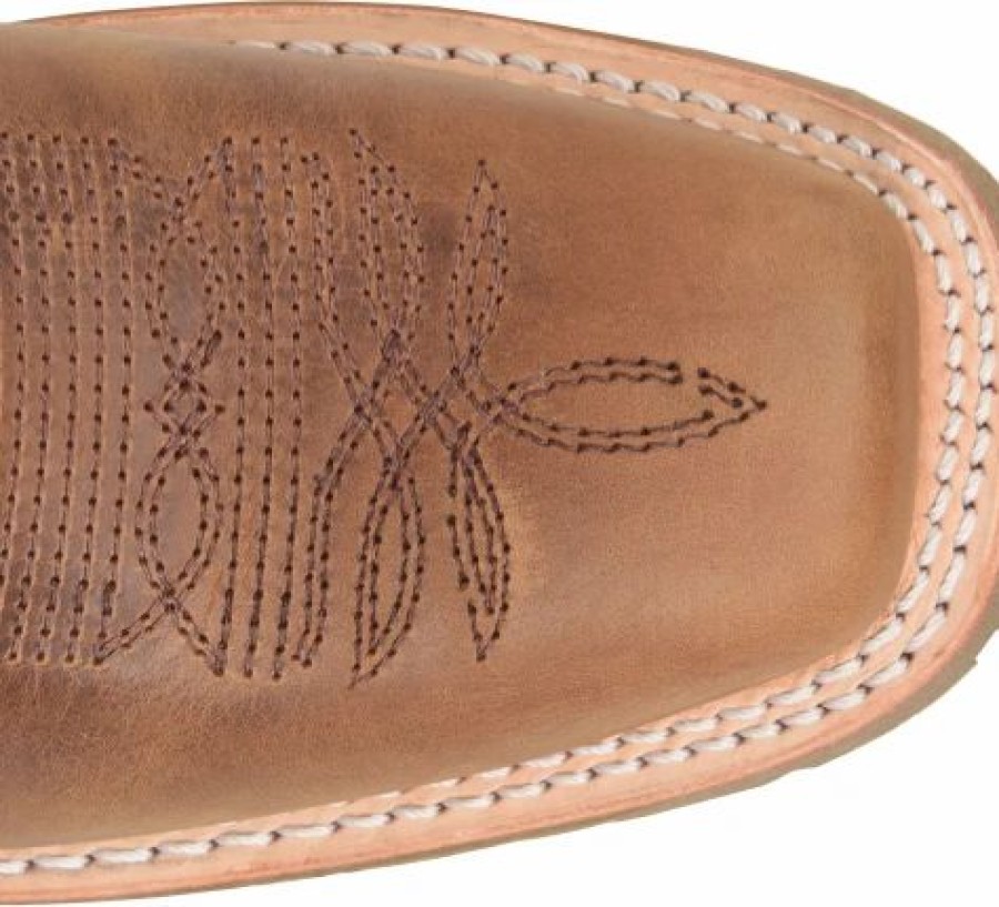 Work * | Double H' Men'S 11 Andrew Eh Western Wide Square Toe Roper Tan