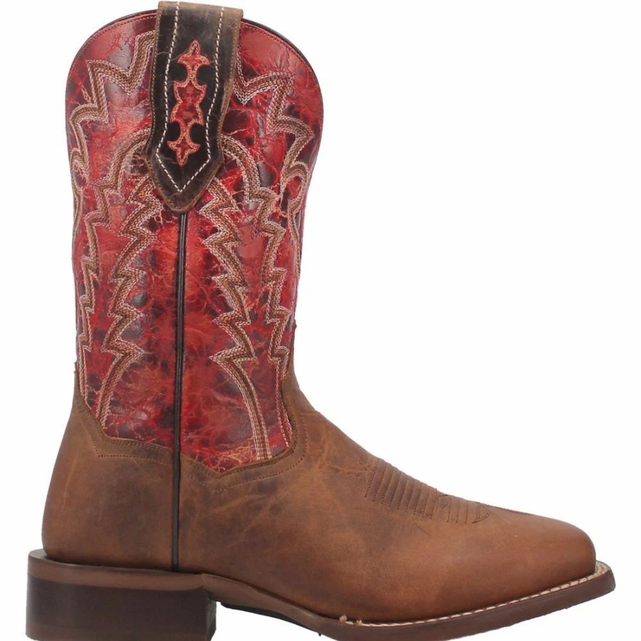 Cowboy * | Dan Post Boot Co 'Dan Post' Men'S 11 Killeen Western Square Toe Tan / Red