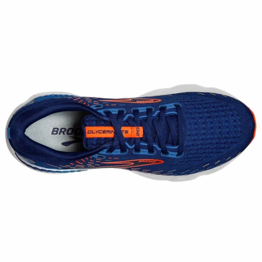 Athletic * | Brooks' Men'S Glycerin Gts 20 Blue Depths / Palace Blue / Orange