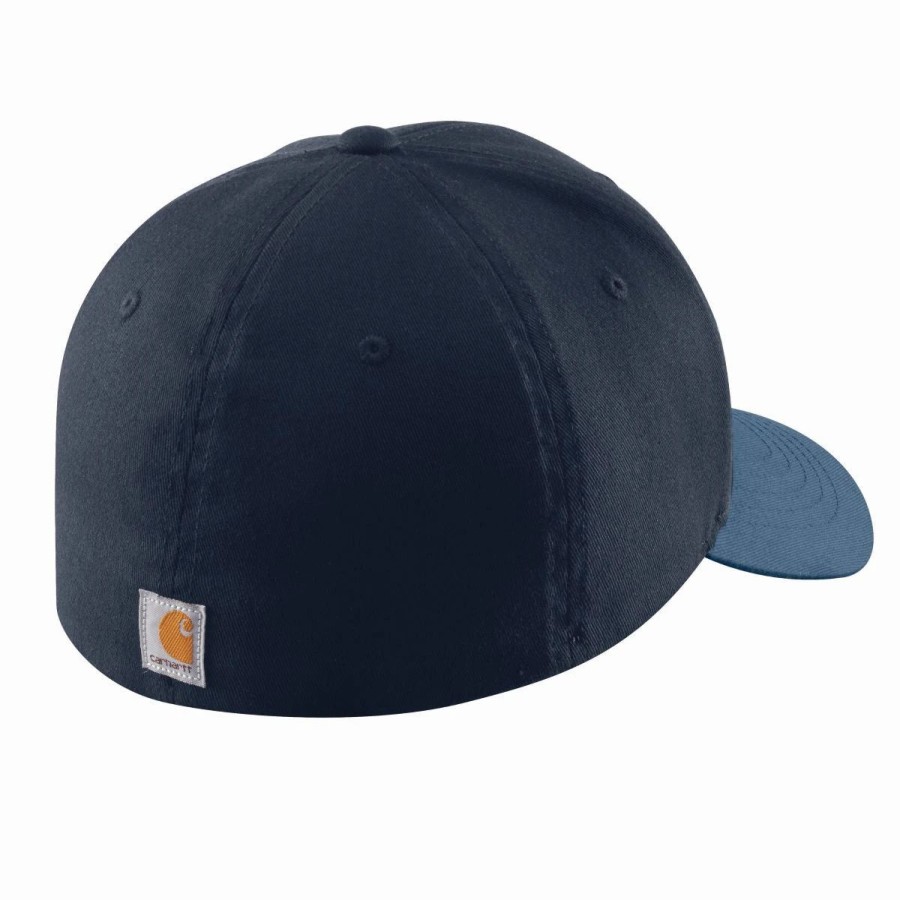 Accessories * | Carhartt' Men'S Rugged Flex Cap With Patch Logo Navy