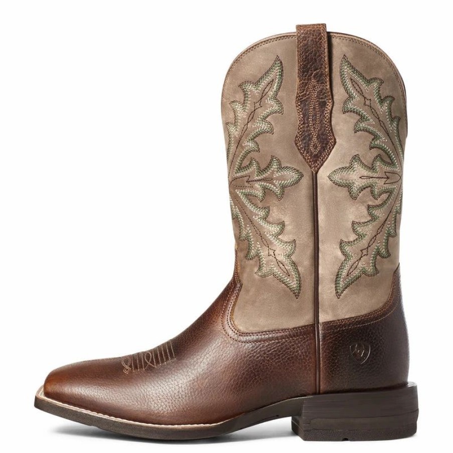 Cowboy * | Ariat' Men'S 11 Qualifier Western Square Toe Wicker