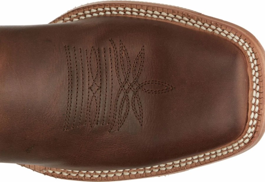 Cowboy * | Tony Lama' Men'S 15 Fairview Buckaroo Western Square Toe Brown / Moss Green