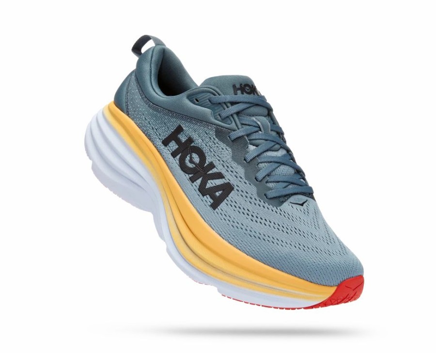 Athletic * | Hoka' Men'S Bondi 8 Goblin Blue / Mountain Spring (X-Wide)