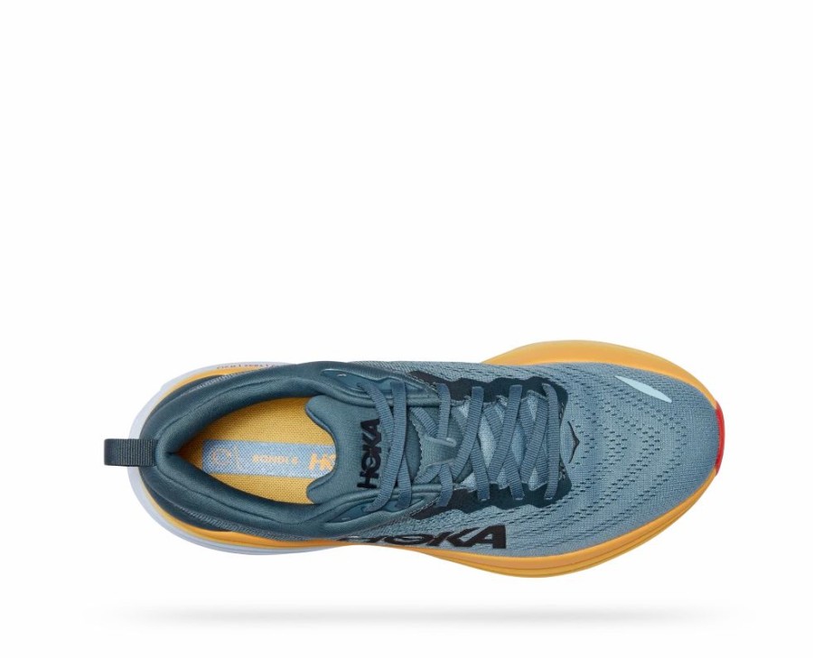 Athletic * | Hoka' Men'S Bondi 8 Goblin Blue / Mountain Spring (X-Wide)