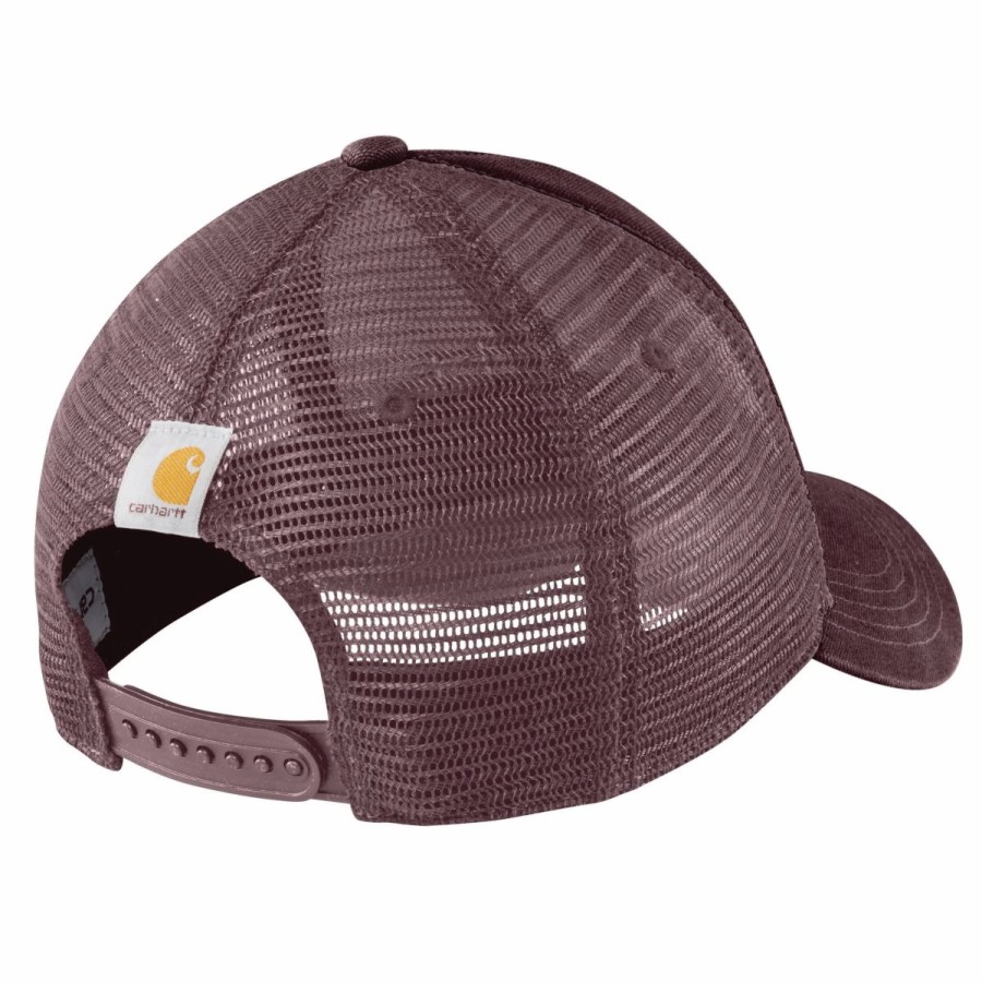 Accessories * | Carhartt' Men'S Canvas Mesh-Back Logo Graphic Cap Port