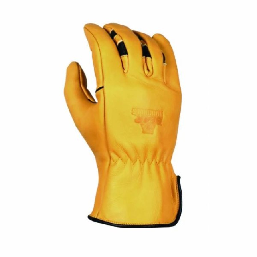 Accessories * | Bear Knuckles Llc 'Bear Knuckles' Double Wedge Regular Duty Cowhide Driver Glove Yellow