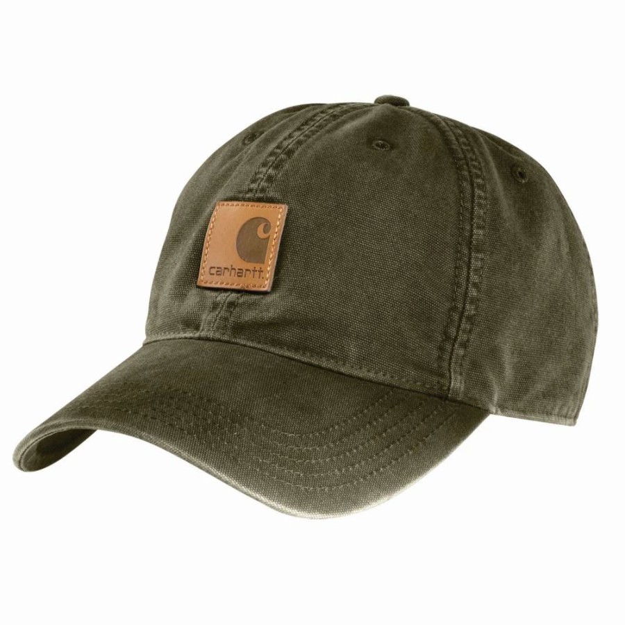 Accessories * | Carhartt' Men'S Adjustable Canvas Cap Army Green