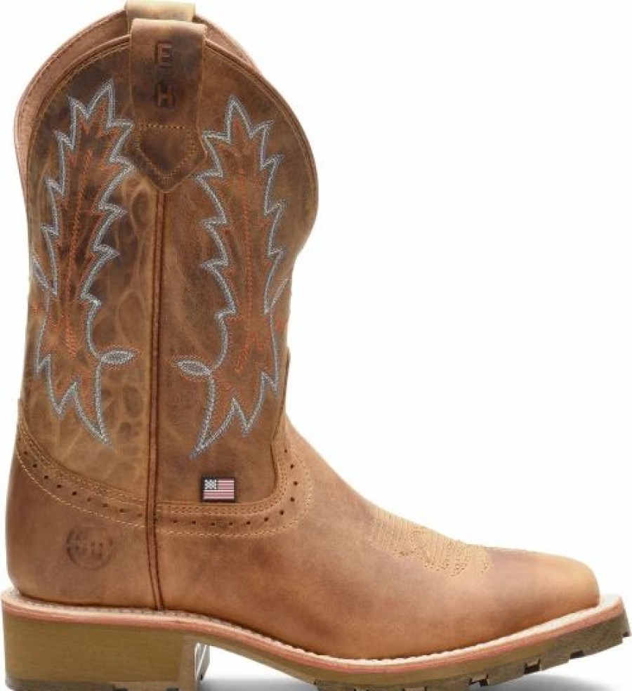 Work * | Double H' Men'S 11 Aberdeen Eh Sr Western Work Brown