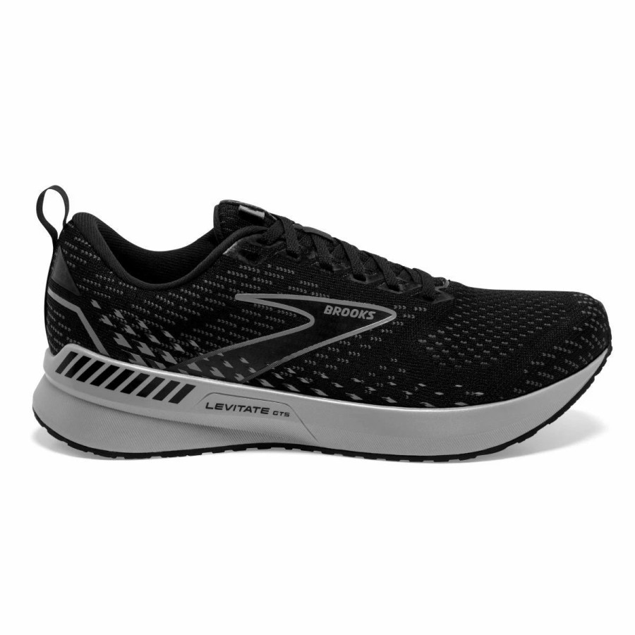 Athletic * | Brooks' Men'S Levitate Gts 5 Black / Ebony / Grey