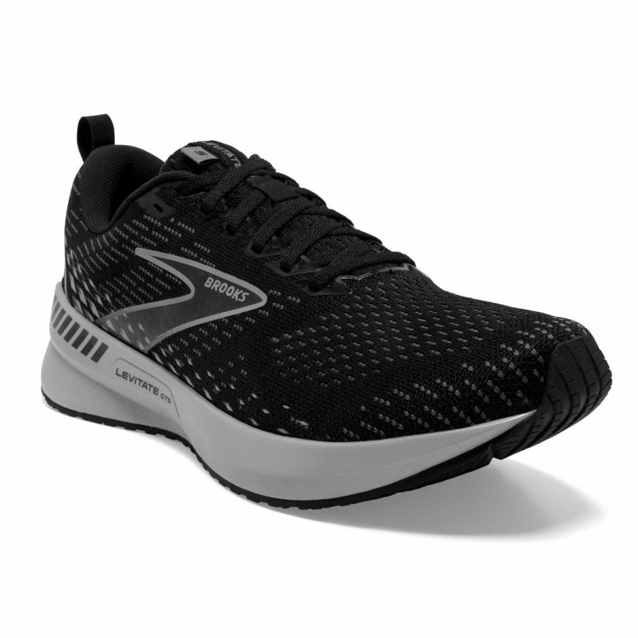 Athletic * | Brooks' Men'S Levitate Gts 5 Black / Ebony / Grey