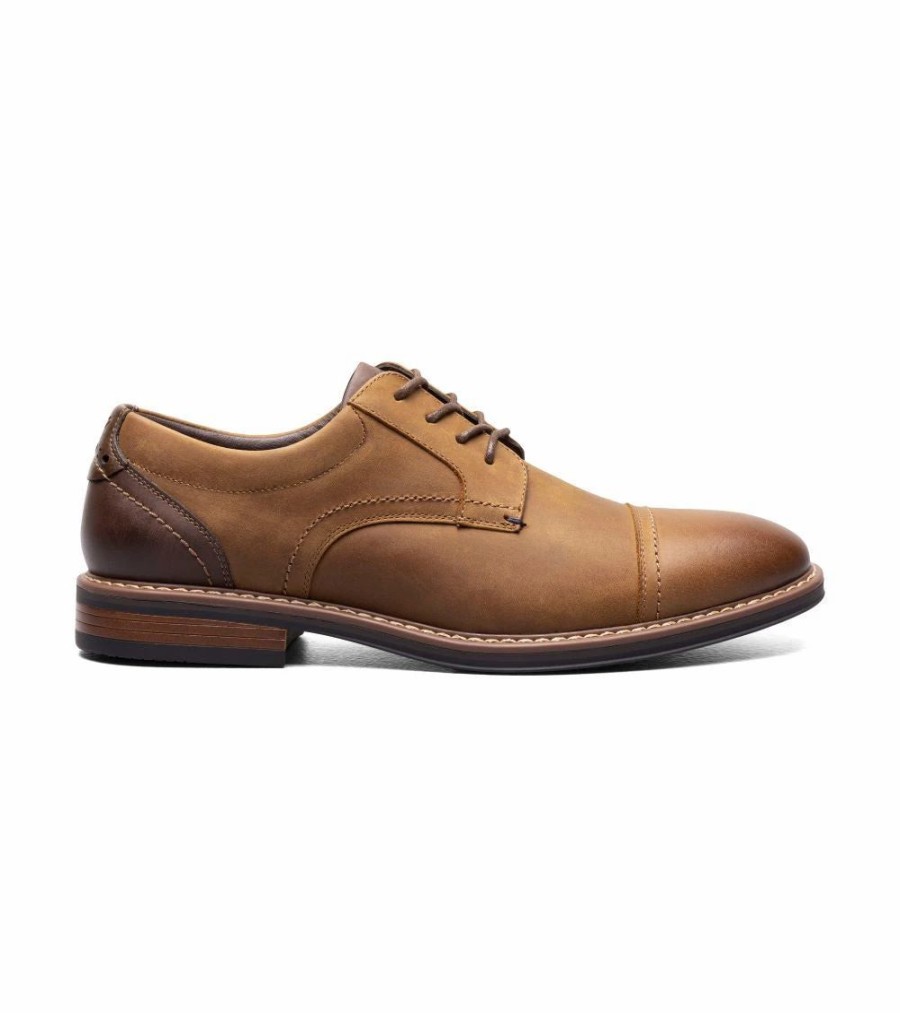 Casual & Dress * | Nunn Bush' Men'S Centro Flex Cap Toe Oxford Brown