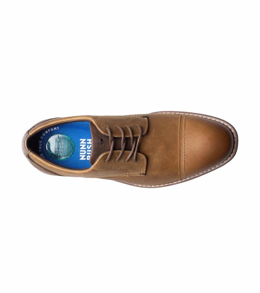 Casual & Dress * | Nunn Bush' Men'S Centro Flex Cap Toe Oxford Brown