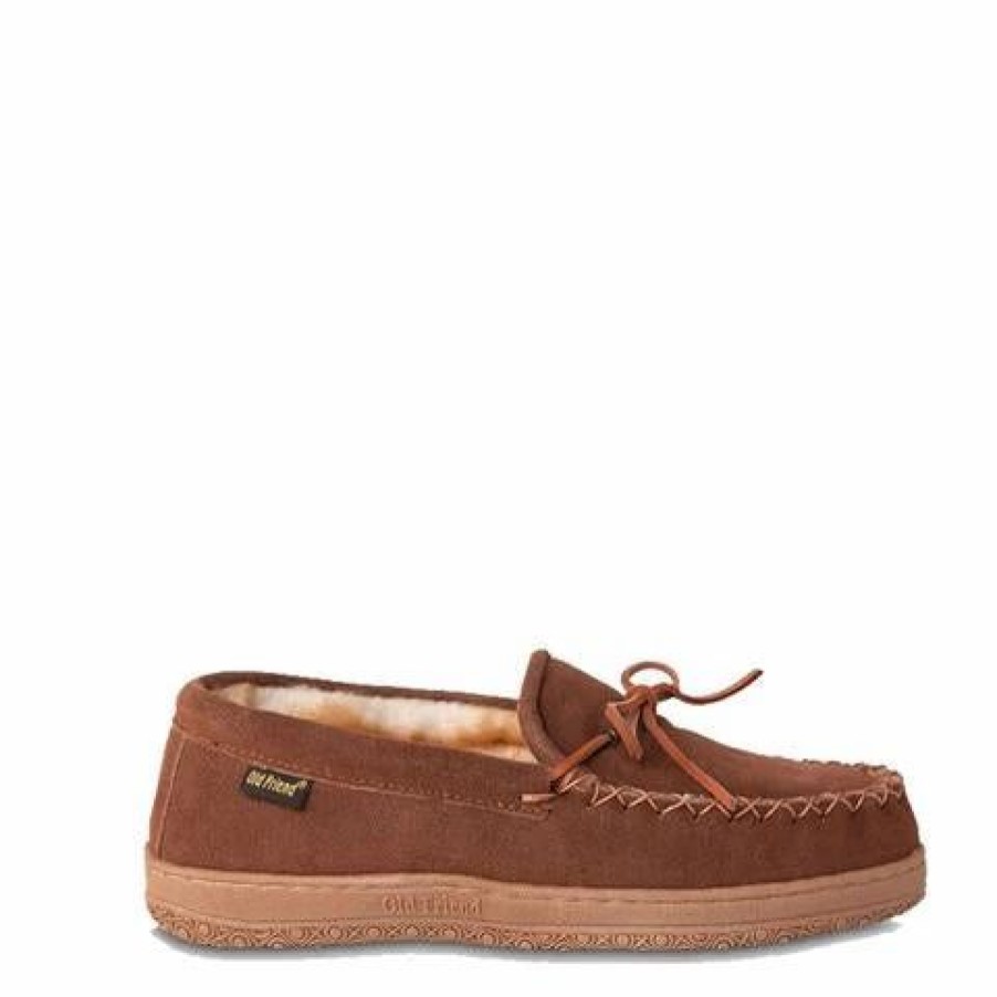 Casual & Dress * | Old Friend Footwear' Men'S Sheepskin Loafer Moc Chestnut Ii (Wide)