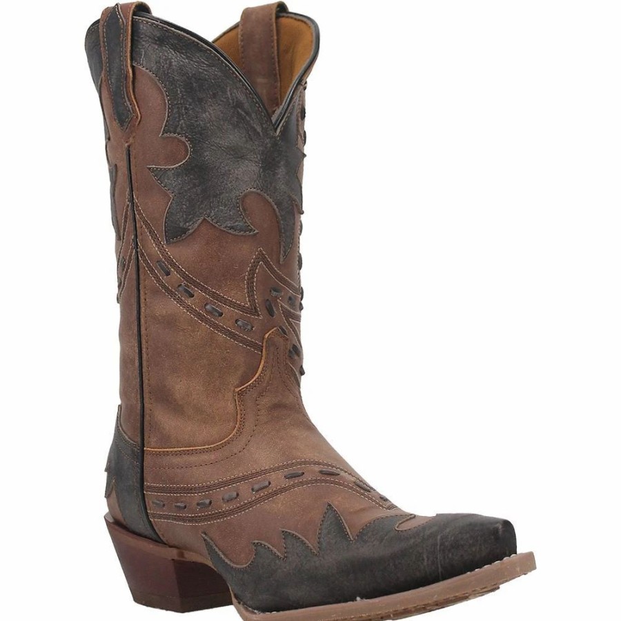 Cowboy * | Laredo' Men'S 12 Porter Overlay Western Snip Toe Tan