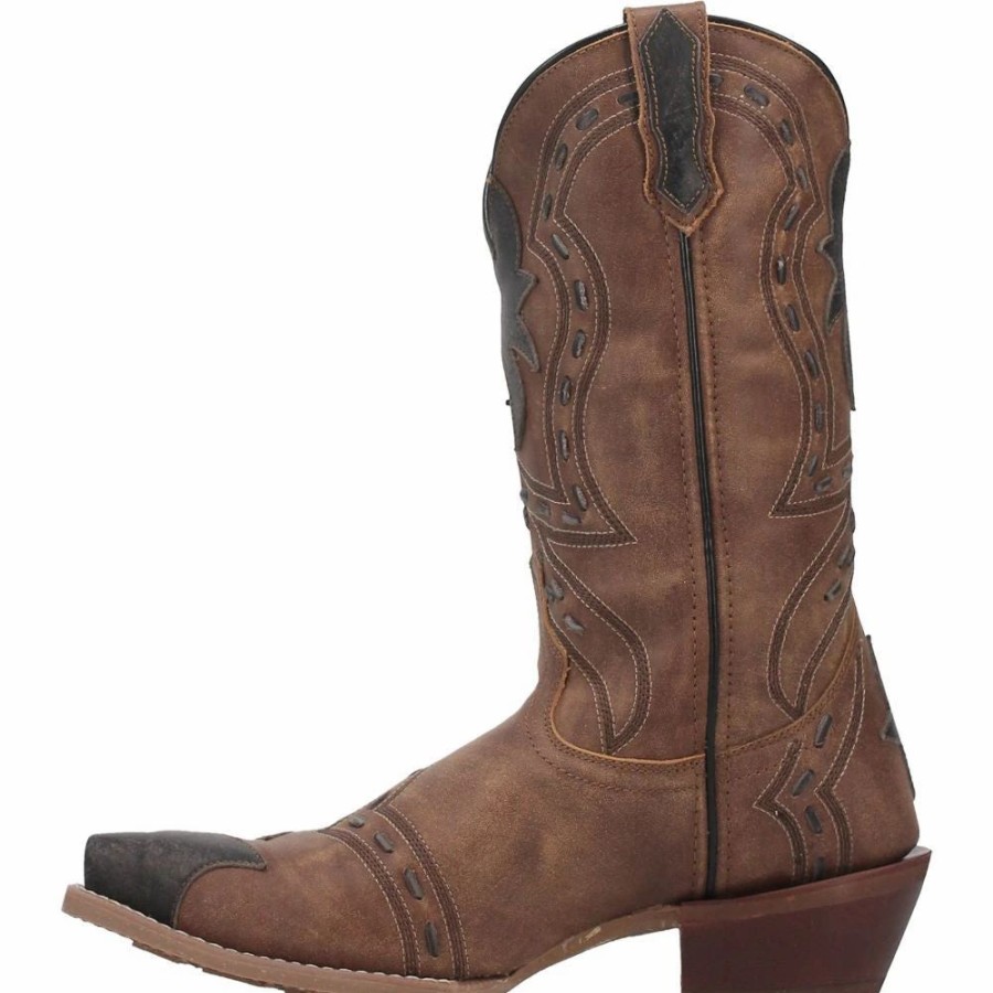 Cowboy * | Laredo' Men'S 12 Porter Overlay Western Snip Toe Tan