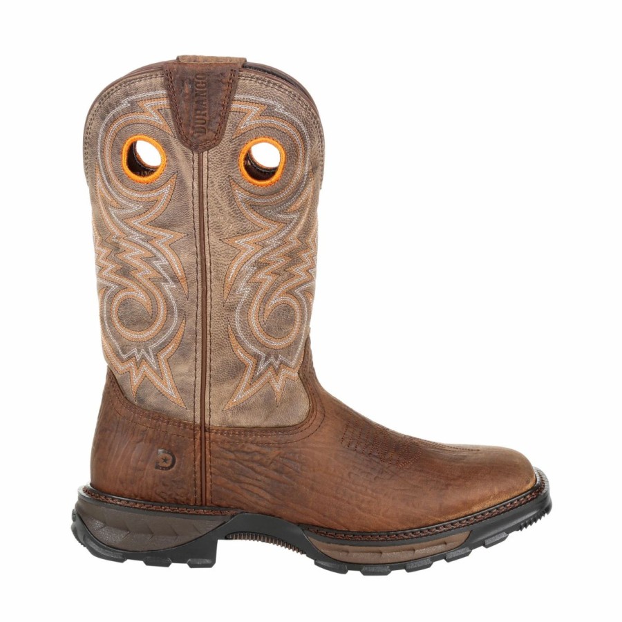 Work * | Durango' Men'S 11 Maverick Xp Western Work Square Toe Brown / Tan