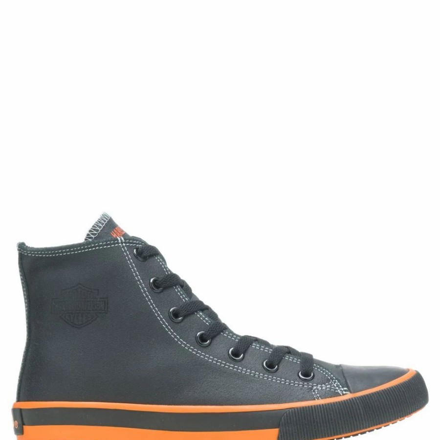 Athletic * | Harley Davidson' Men'S 4.25 Nathan Hi-Top Sneaker Black