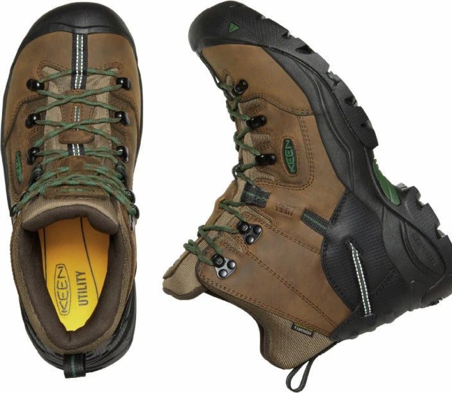 Work * | Keen Utility' Men'S 6 Pittsburgh Energy Eh Wp Soft Toe Cascade Brown / Greener Pastures