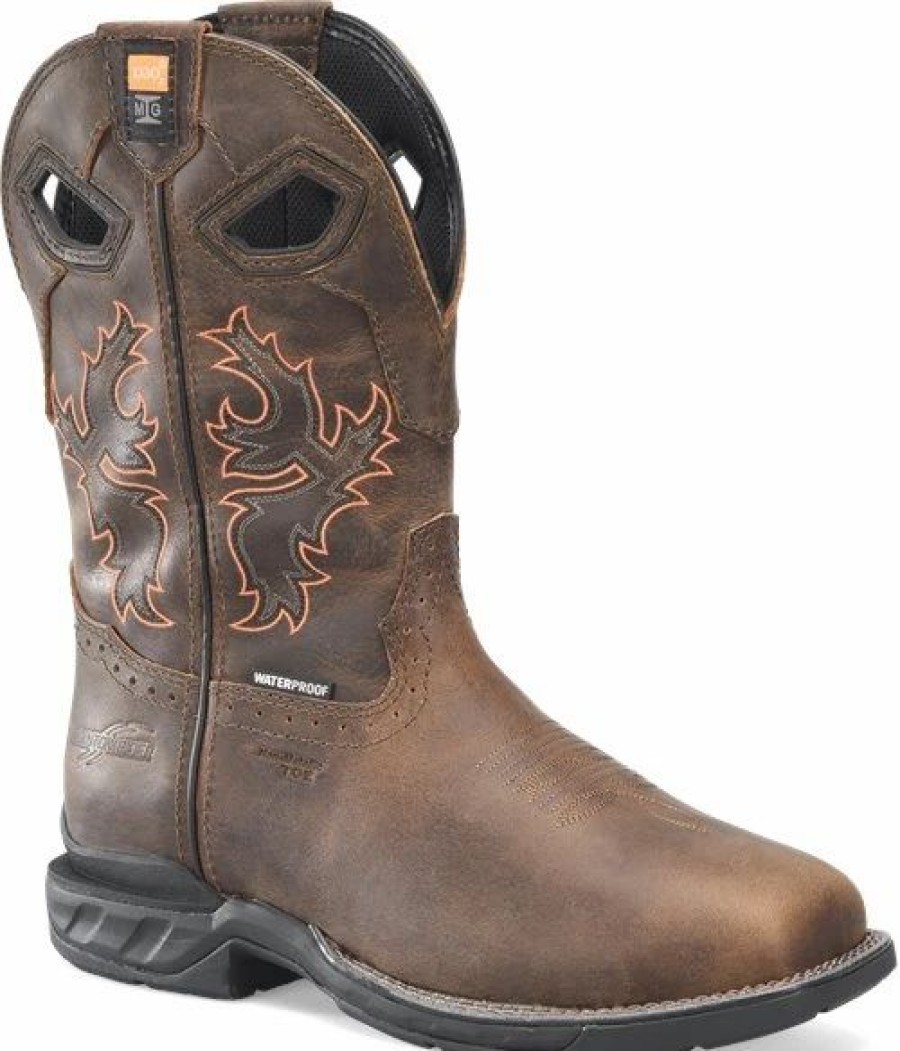 Work * | Double H' Men'S 11 Phantom Rider Redeemer Metguard Eh Wp Square Comp Toe Brown