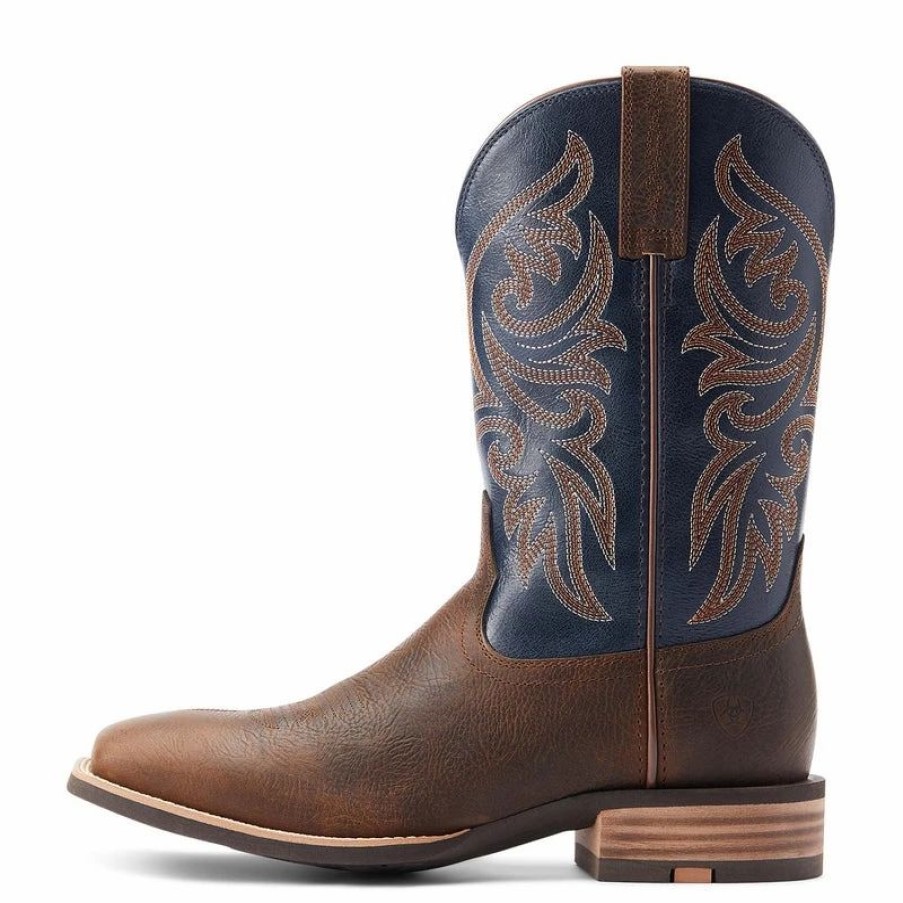 Cowboy * | Ariat' Men'S 11 Slingshot Western Square Toe Rowdy Rust / Dark Denim