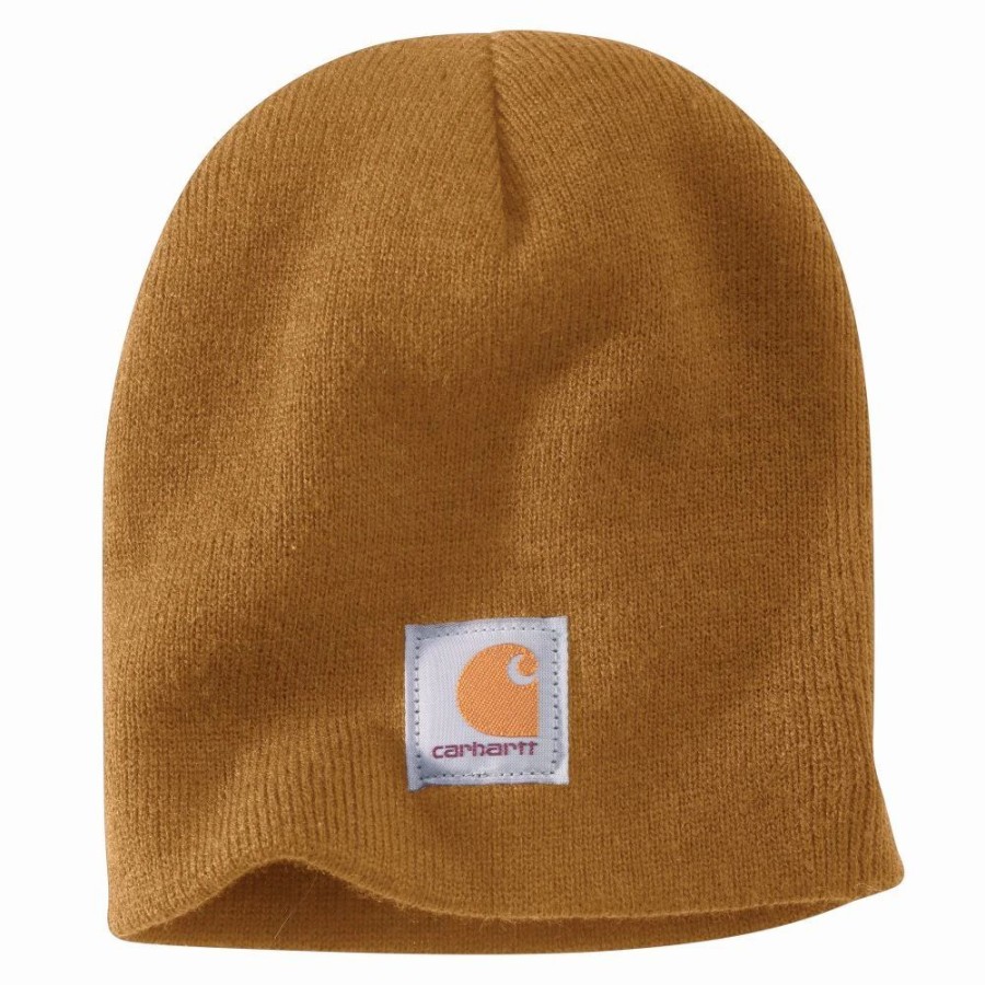 Accessories * | Carhartt' Men'S Acrylic Knit Beanie Carhartt Brown