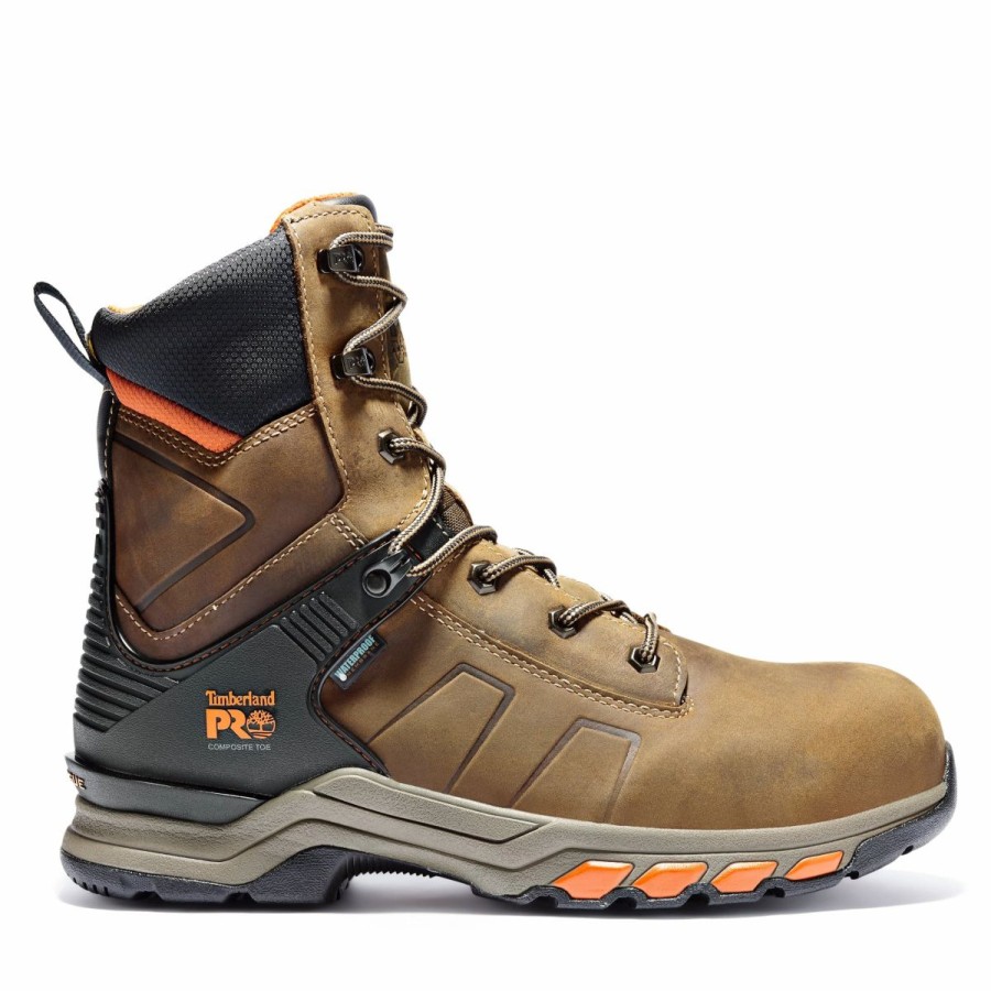 Work * | Timberland Pro' Men'S 8 Hypercharge Wp Comp Toe Brown / Black