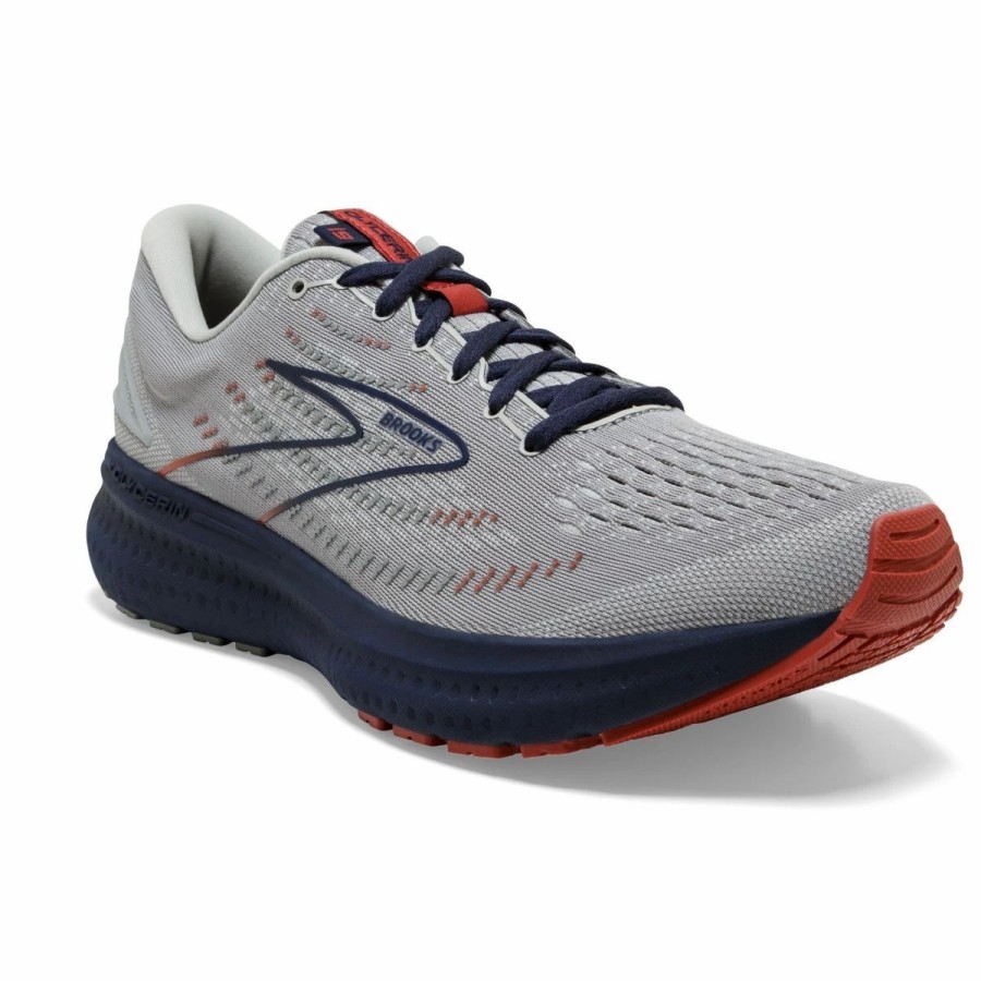 Athletic * | Brooks' Men'S Glycerin 19 Grey / Alloy / Peacoat