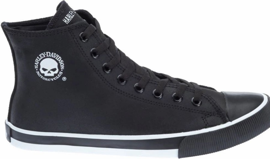 Athletic * | Harley Davidson' Men'S Baxter Hi-Top W/Skull Black