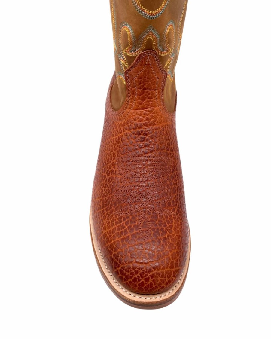 Cowboy * | Boulet' Men'S 12 Western Round Toe Utta Whisky / Grizzly Tan