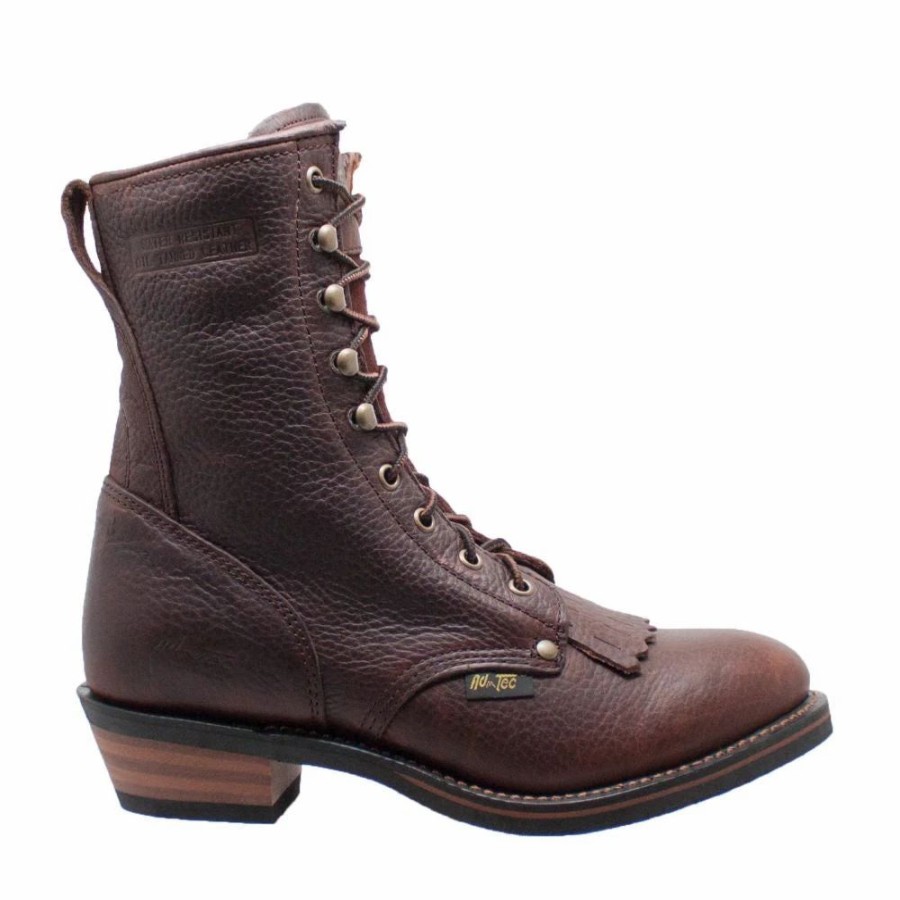 Work * | Adtec' Men'S 9 Packer Style Soft Toe Chestnut