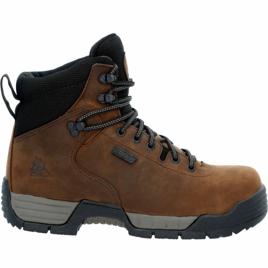 Work * | Rocky' Men'S 6 Mobilite Eh Wp Comp Toe Dark Brown