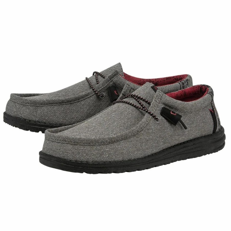 Casual & Dress * | Hey Dude' Men'S Wally Eco Ascend Ripstop Grey