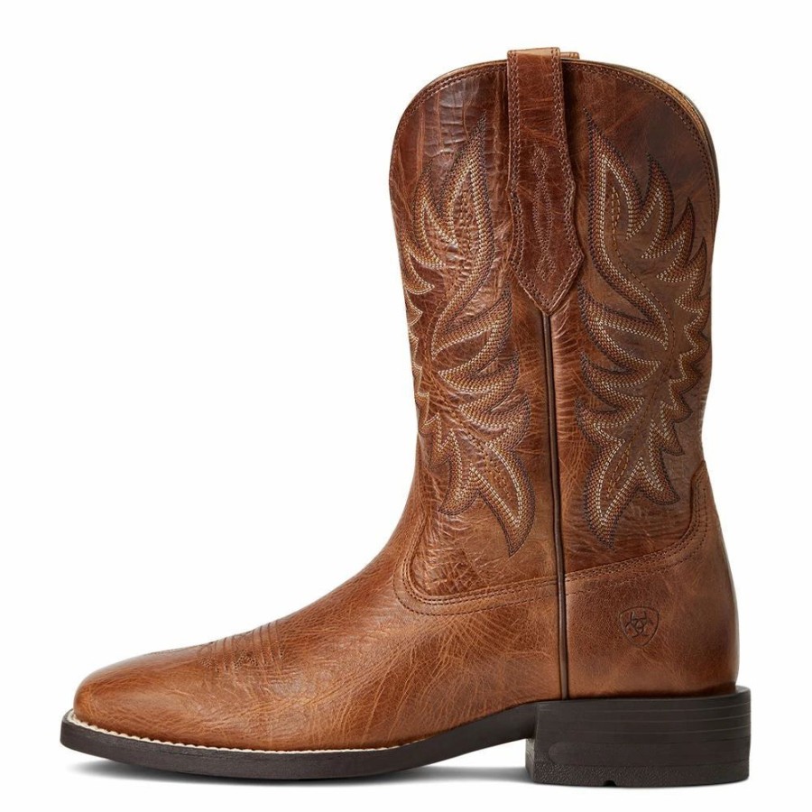 Cowboy * | Ariat' Men'S 10.5 Brander Western Square Toe Dark Tan