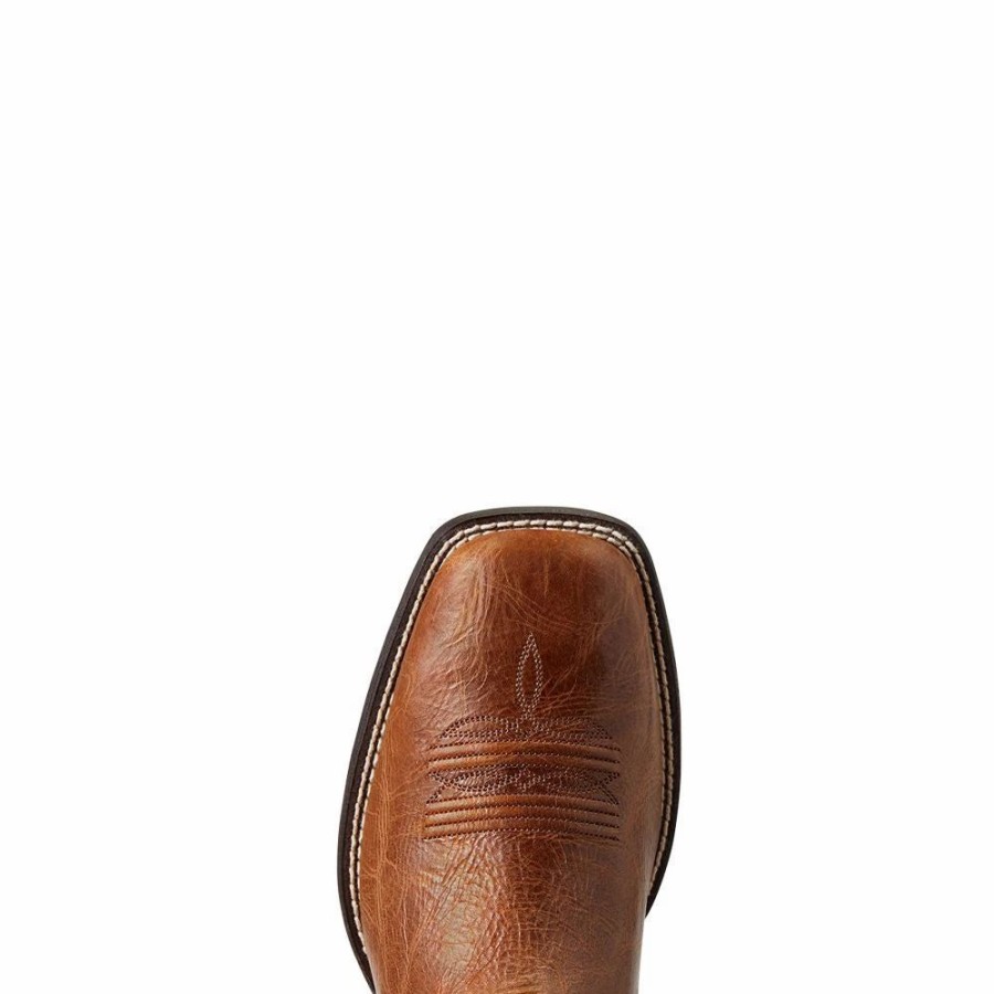 Cowboy * | Ariat' Men'S 10.5 Brander Western Square Toe Dark Tan