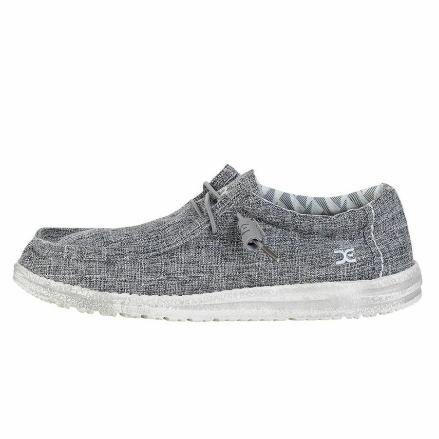 Casual & Dress * | Hey Dude' Men'S Wally Linen Iron Grey