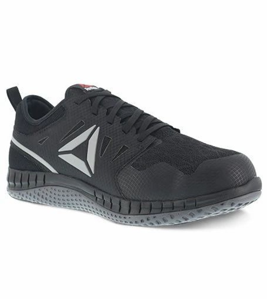 Work * | Reebok' Men'S Zprint Athletic Steel Toe Black / Dark Grey