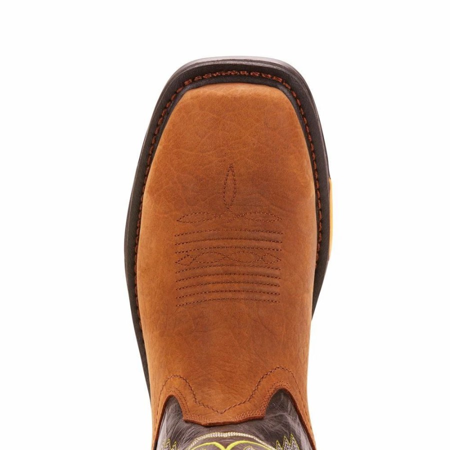 Work * | Ariat' Men'S 11 Workhog Xt Eh Wp Soft Toe Tumbled Bark / Dark Forest