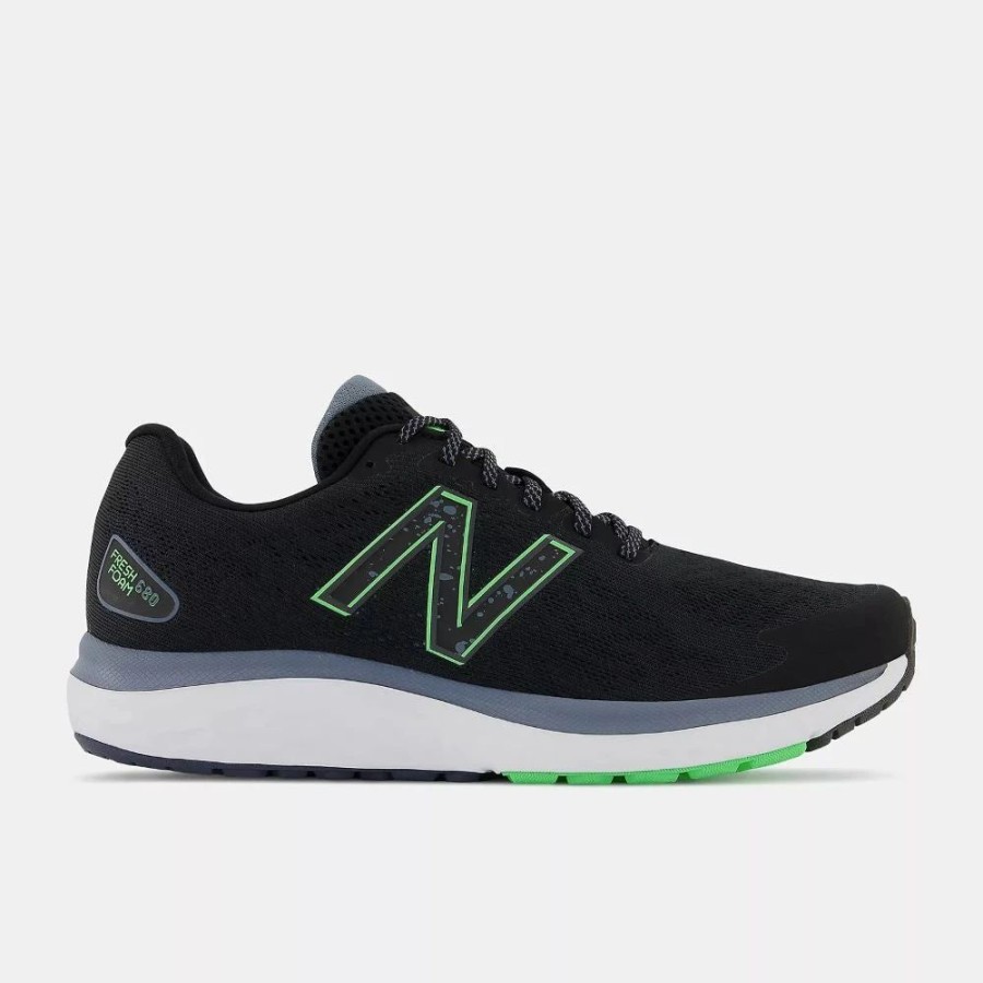 Athletic * | New Balance' Men'S Fresh Foam 680V7 Black / Vibrant Spring