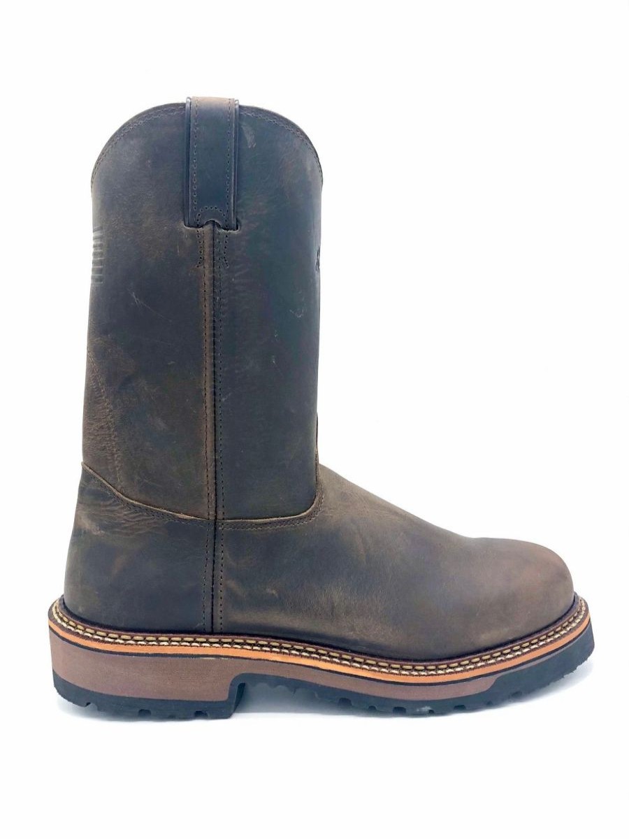 Work * | Abilene Boot Co. 'Silverado' Men'S 10 Wellington Soft Toe Brown