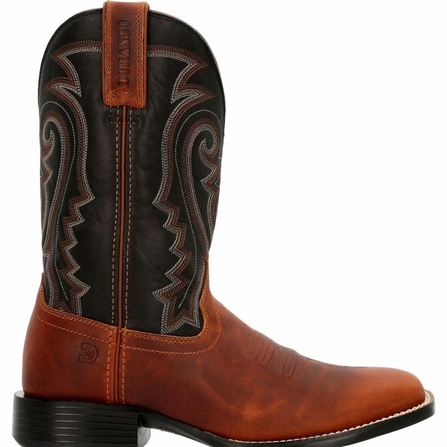 Cowboy * | Durango' Men'S 11 Westward Square Toe Brown/Black