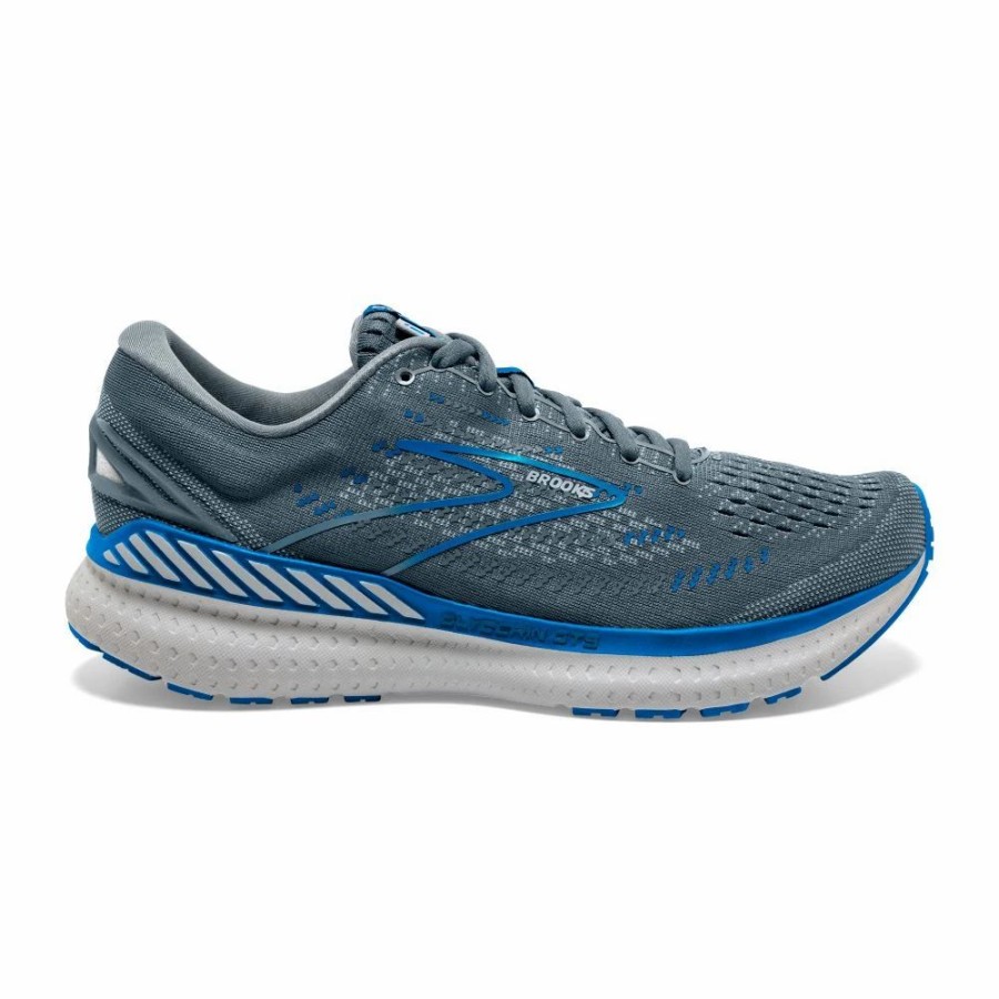 Athletic * | Brooks' Men'S Glycerin Gts 19 Quarry / Grey / Dark Blue