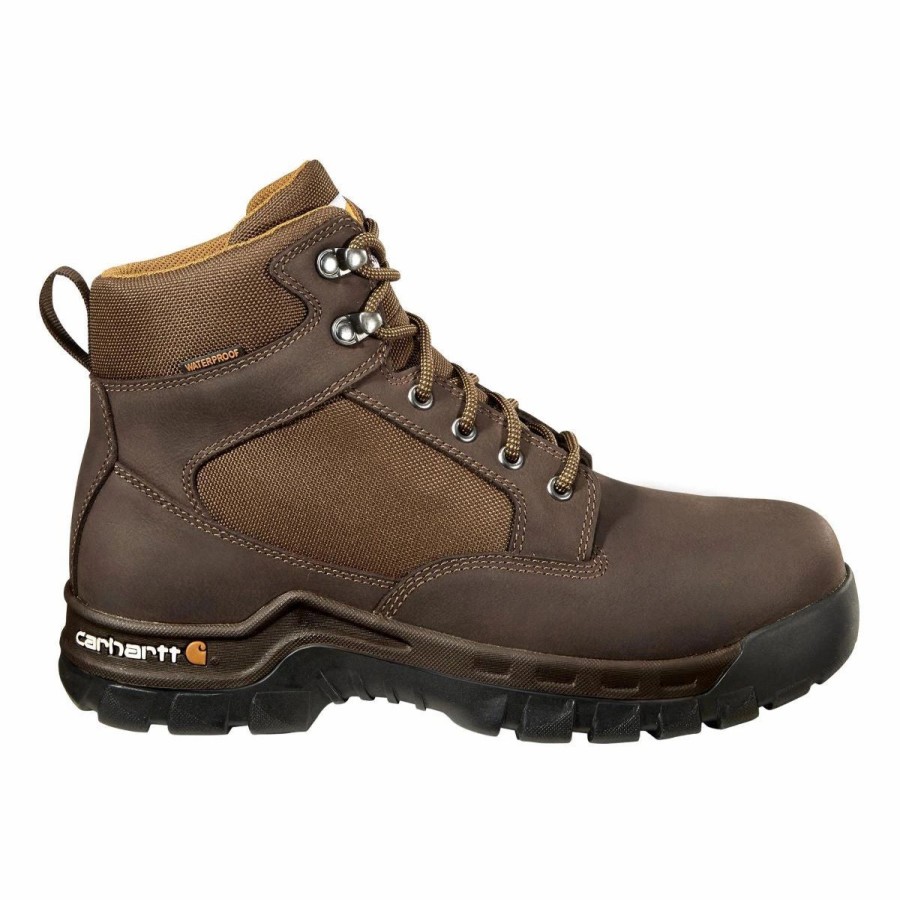 Work * | Carhartt Footwear 'Carhartt' Men'S 6 Rugged Flex Eh Wp Steel Toe Chocolate Brown / Oil Tan