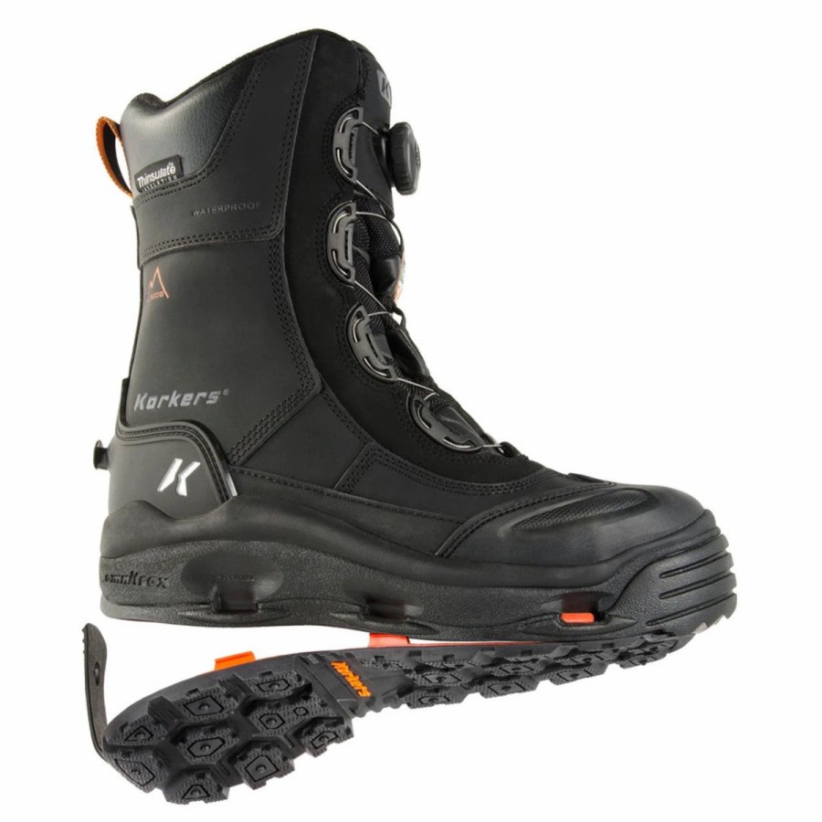 Work * | Korker'S Products, Llc 'Korkers' Men'S 10 Icejack Pro 600Gr Wp Comp Toe Black