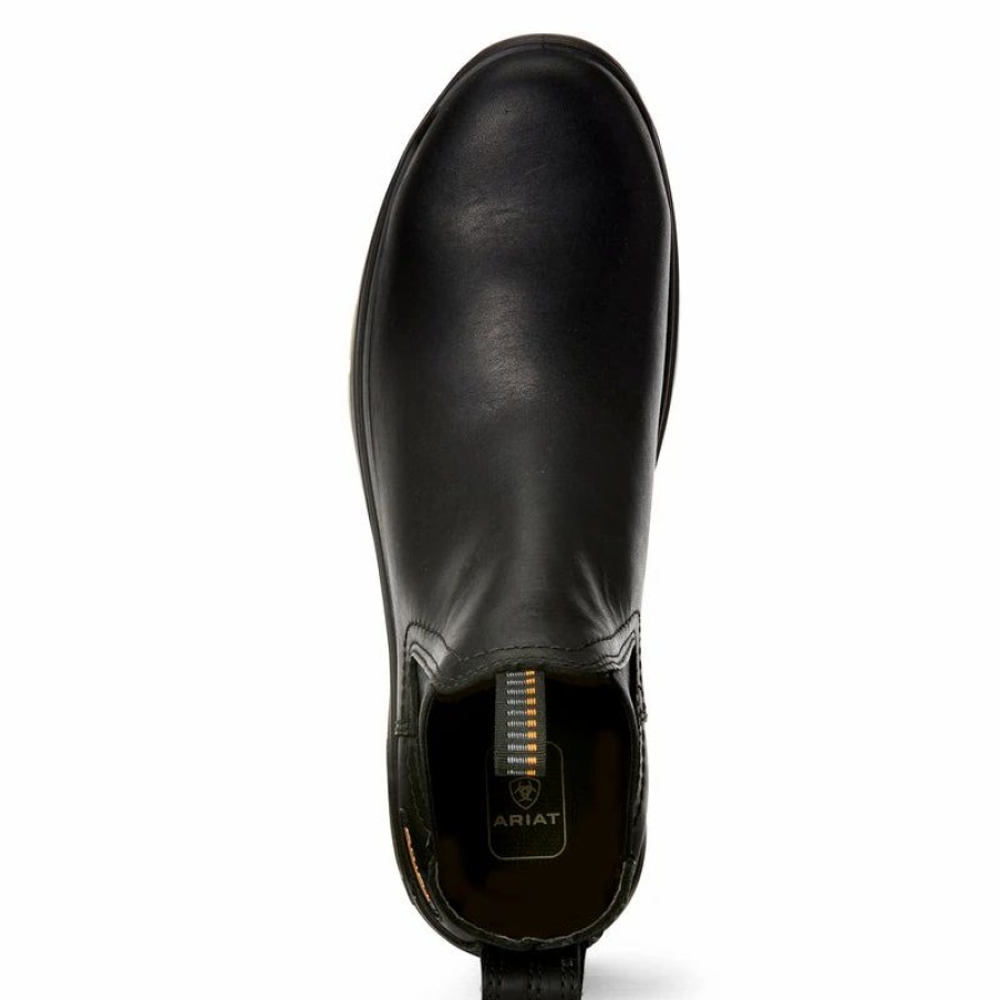 Work * | Ariat' Men'S Turbo Chelsea Eh Wp Comp Toe Black