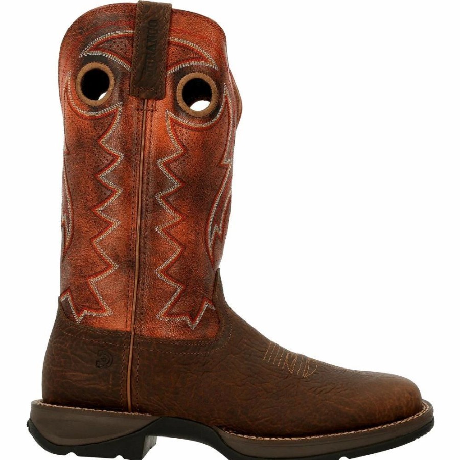 Cowboy * | Durango' Men'S 12 Rebel Western Square Toe Cimarron Brown