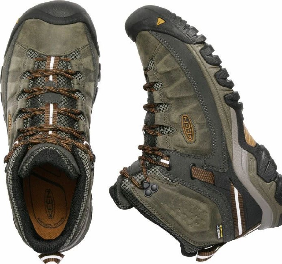 Work * | Keen Outdoor' Men'S Targhee Iii Wp Mid Hiker Black Olive / Golden Brown (Wide)