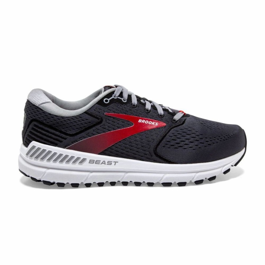 Athletic * | Brooks' Men'S Beast 20 Pearl / Black / Red