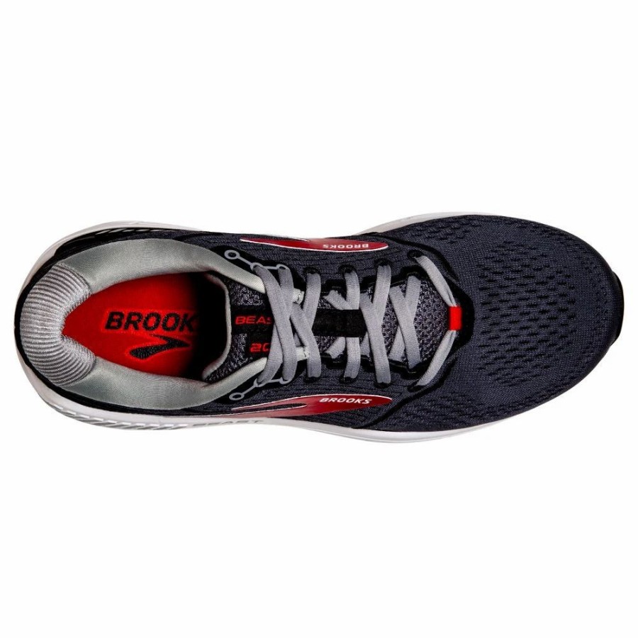 Athletic * | Brooks' Men'S Beast 20 Pearl / Black / Red