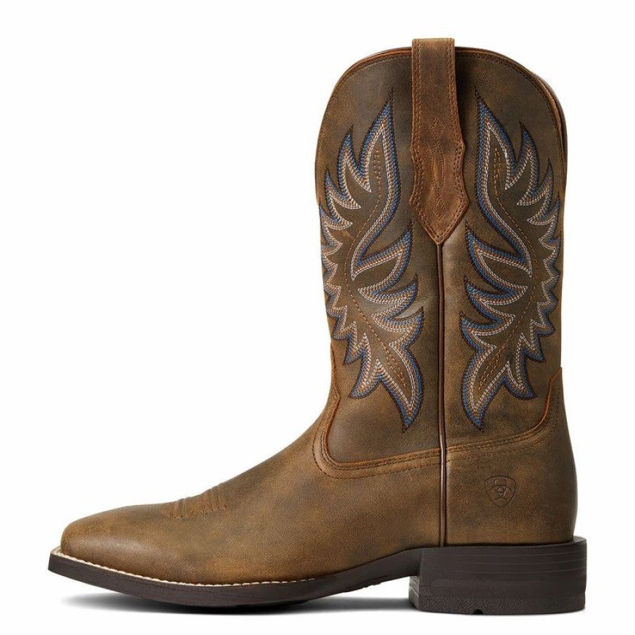 Cowboy * | Ariat' Men'S 11 Brander Western Square Toe Bear Brown